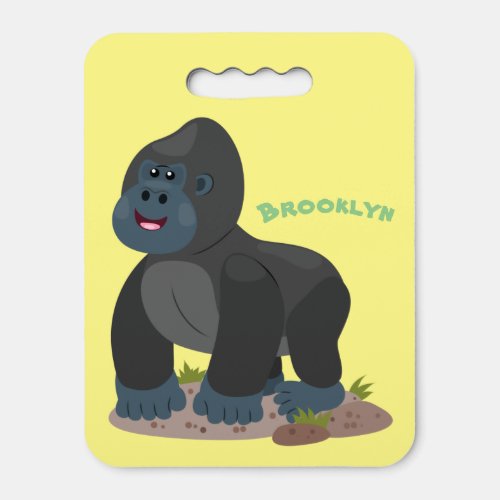 Cute happy big gorilla cartoon illustration seat cushion