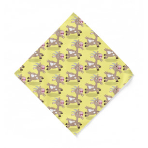 Cute happy billy goat cartoon  bandana