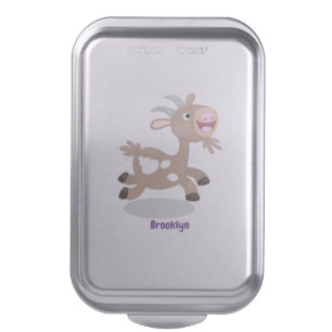 Cute happy billy goat cartoon cake pan