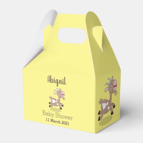 Cute happy billy goat cartoon favor boxes
