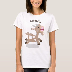 Cute happy billy goat cartoon T-Shirt