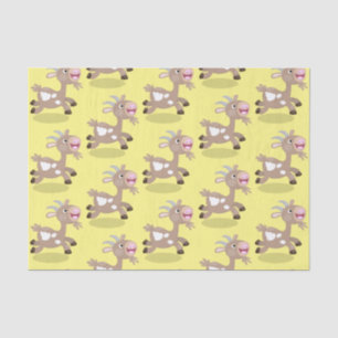 Cute happy billy goat cartoon tissue paper