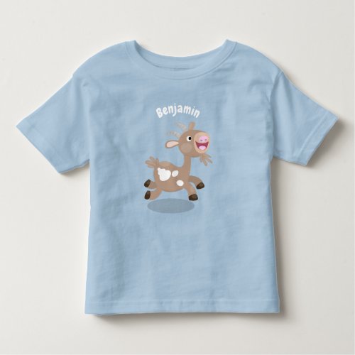 Cute happy billy goat cartoon toddler t_shirt