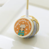 Cute Happy Birthday Boy Alpaca in Teal Serape  Cake Pops (Front Insitu)
