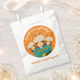 Cute Happy Birthday Boy Alpacas in Teal Serapes