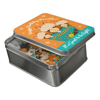 Cute Happy Birthday Boy Alpacas in Teal Serapes