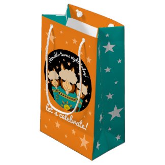 Cute Happy Birthday Boy Alpacas in Teal Serapes
