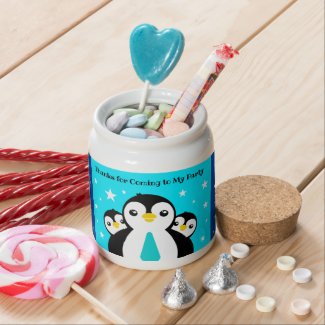 Cute Happy Birthday Boy Penguins Blue Neckties