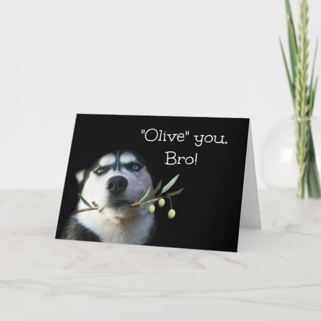 Cute Happy Birthday Brother Humorous Card (Front)