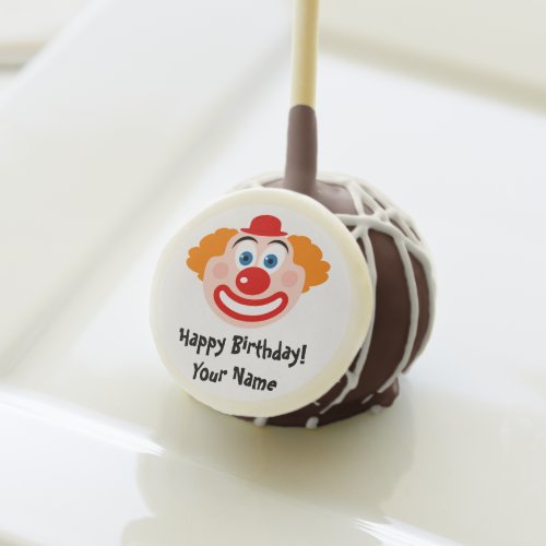 Cute Happy Birthday cake pops with clown face
