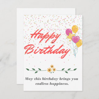 Cute Happy Birthday card