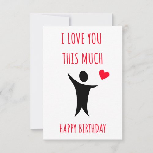 Cute happy birthday card for him  her