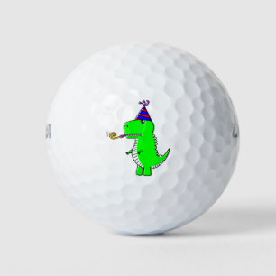 Cute Happy Birthday Dinosaur Golf Balls
