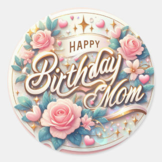Cute Happy Birthday Mom Sticker