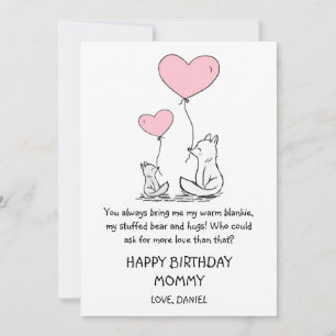Cute Happy Birthday Mommy Woodland Foxes