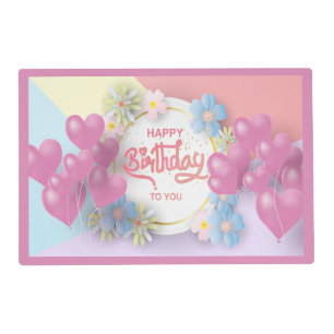 cute Happy Birthday party  Placemat