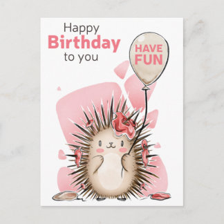 Cute Happy Birthday Postcard