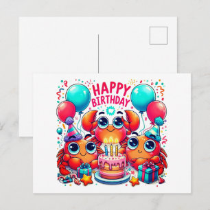 Cute happy birthday postcards