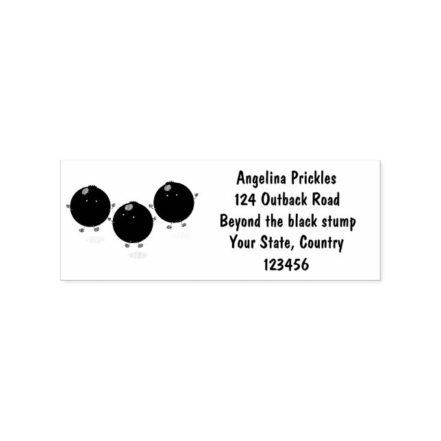 Cute happy blueberries purple cartoon illustration rubber stamp (Imprint)