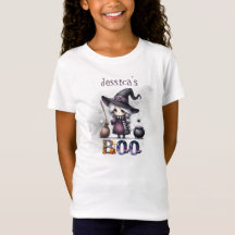 Cute Happy Boo Ghost Halloween Kids T-Shirt