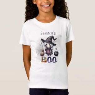 Cute Happy Boo Ghost Halloween Kids T-Shirt