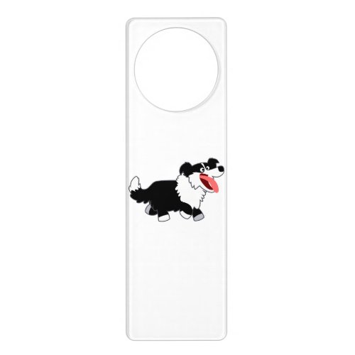 Cute Happy Border Collie Door Hanger