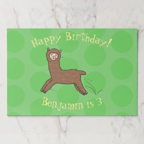 Cute happy brown alpaca cartoon paper pad