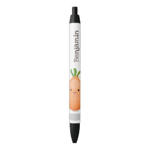 Cute happy brown onion green cartoon illustration pen