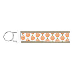 Cute happy brown onion green cartoon illustration wrist keychain