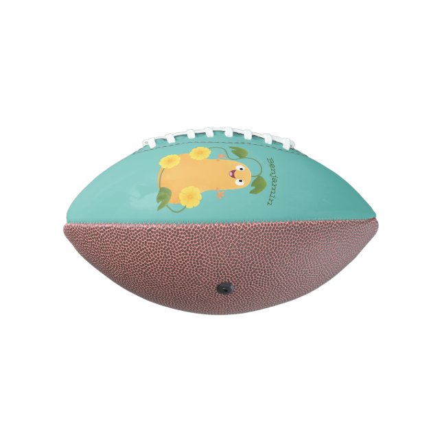 Cute happy butternut pumpkin gourd cartoon football (Rotated 270)