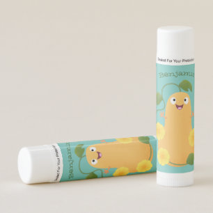 Cute happy butternut pumpkin gourd cartoon lip balm