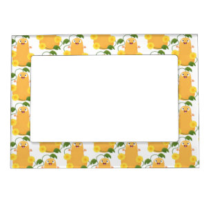 Cute happy butternut pumpkin gourd cartoon magnetic frame