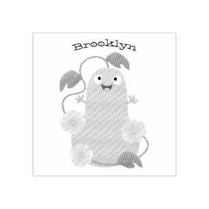 Cute happy butternut pumpkin gourd cartoon rubber stamp