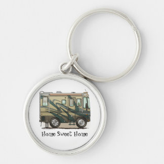 Cute Happy Camper Big RV Coach Motorhome Keychain