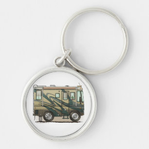 Cute Happy Camper Big RV Coach Motorhome Keychain
