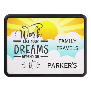 Cute Happy Camper Hitch Cover
