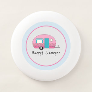 Cute Happy Camper Pink RV Wham-O Frisbee