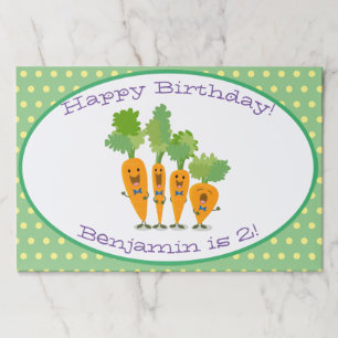 Cute happy carrots cartoon illustration paper pad