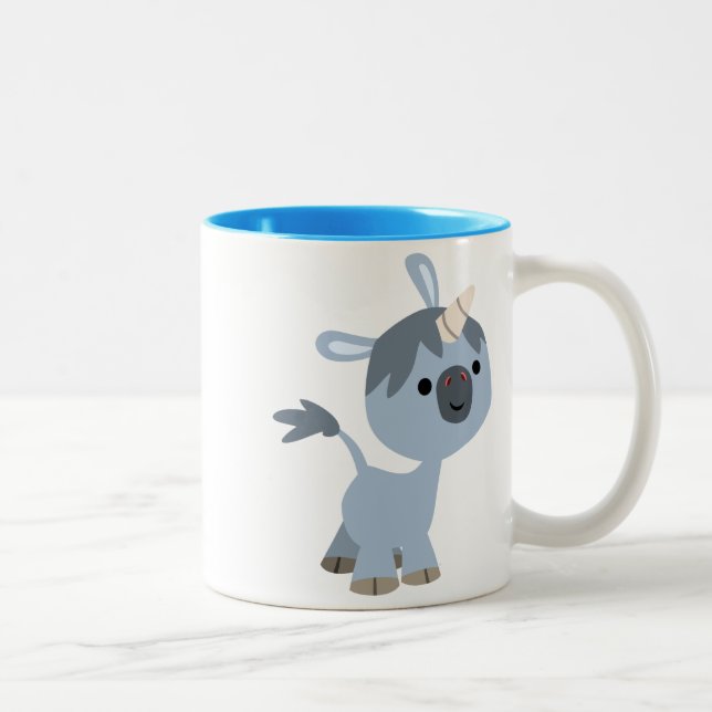 Cute Happy Cartoon Baby Unicorn Mug (Right)