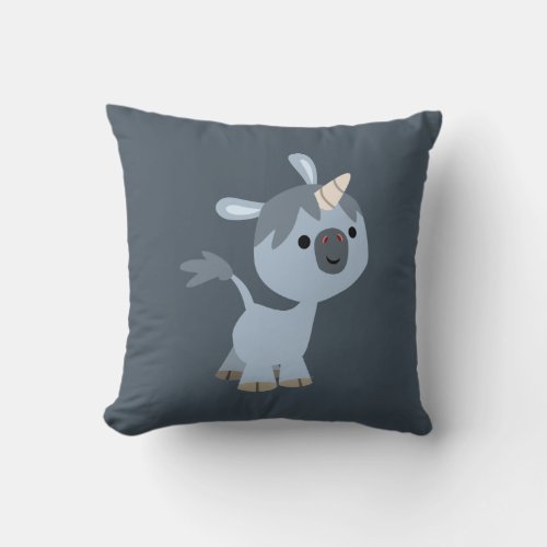Cute Happy Cartoon Baby Unicorn Pillow