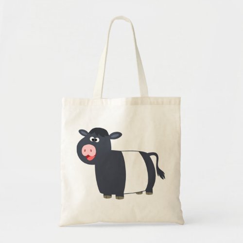 Cute Happy Cartoon Belted Galloway Cow Bag