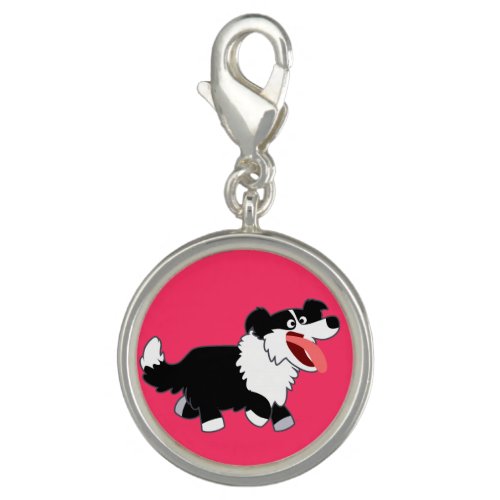 Cute Happy Cartoon Border Collie Charm