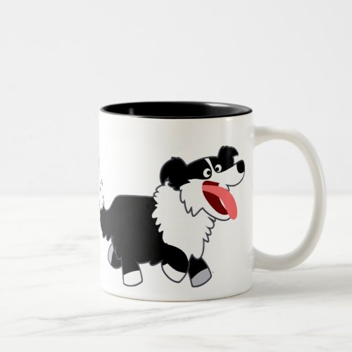 Cute Happy Cartoon Border Collie Mug