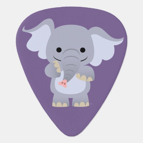 Cute Happy Cartoon Elephant Guitar Pick