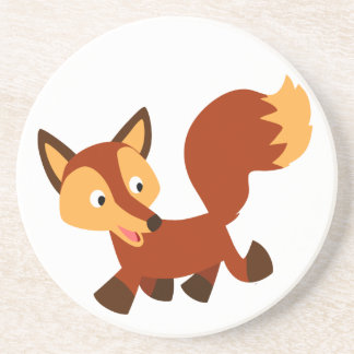 Cute Happy Cartoon Fox Coaster