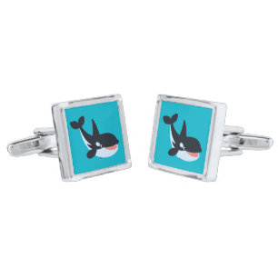 Cute Happy Cartoon Killer Whale Cufflinks