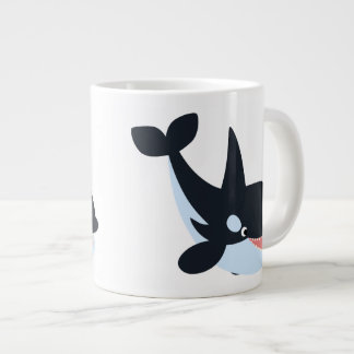 Cute Happy Cartoon Killer Whale Jumbo Mug