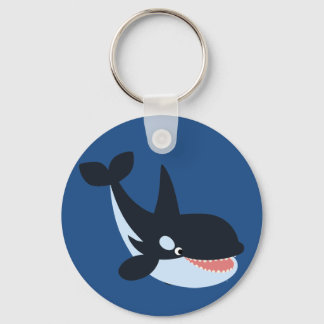 Cute Happy Cartoon Killer Whale Keychain