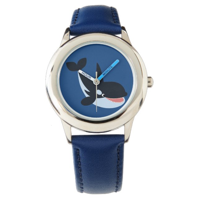 Cute Happy Cartoon Killer Whale Watch (Front)