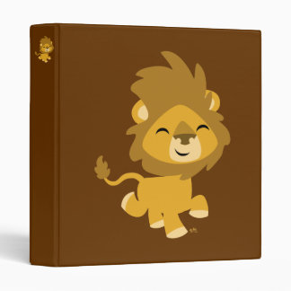 Cute Happy Cartoon Lion Avery Binder